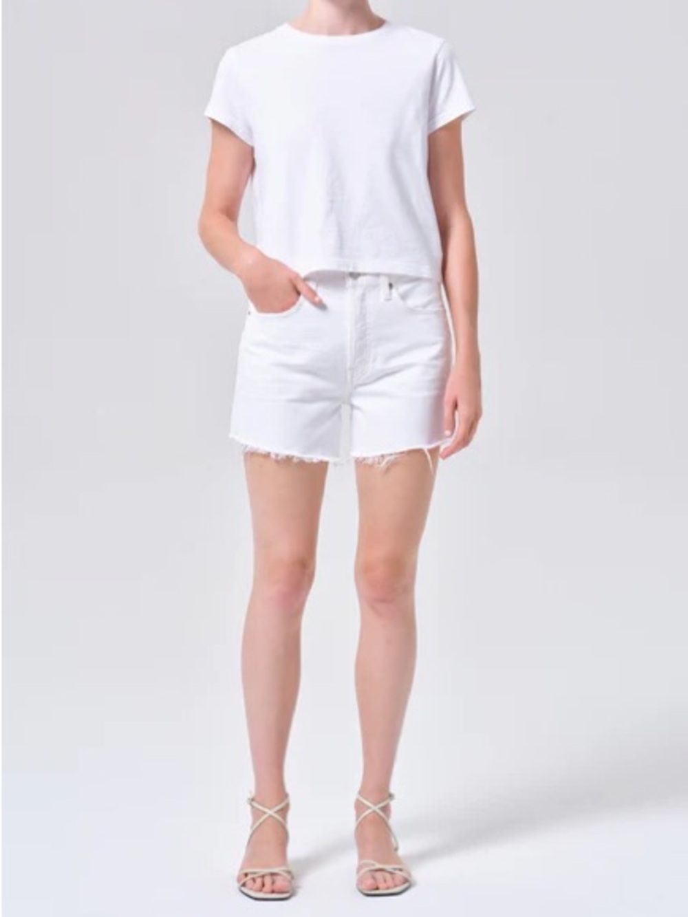 Agolde Stella Shorts in White